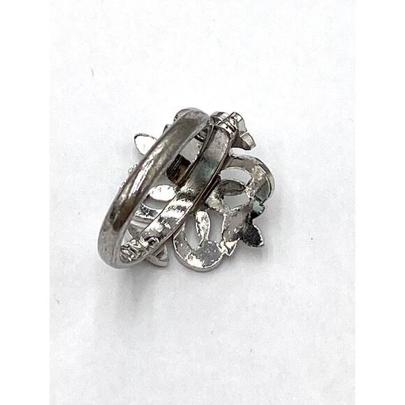 Emmons Ring SilverTone Blue Cabochon Vintage Estate 5 - Picture 5 of 10